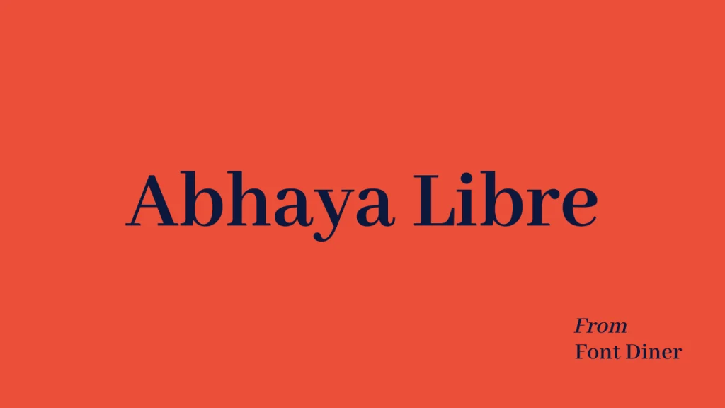 Abhaya Libre Font