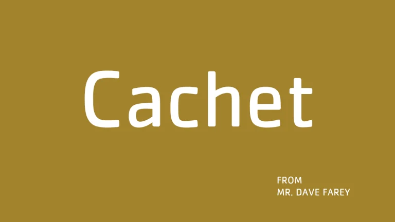 Cachet Font