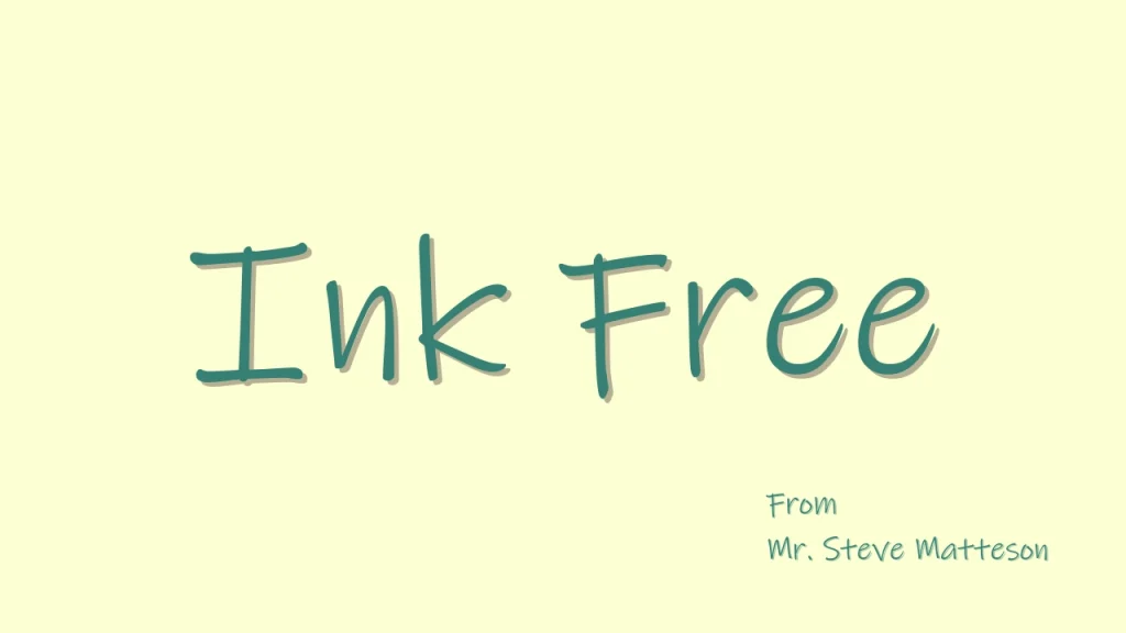 Ink Free Font