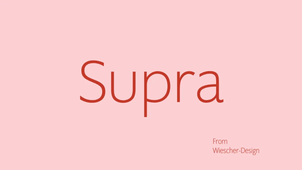 Supra Font