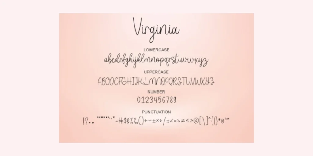 Virginia Font 4