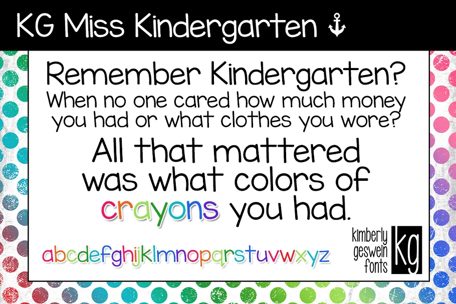 Miss Kindergarten Font 2
