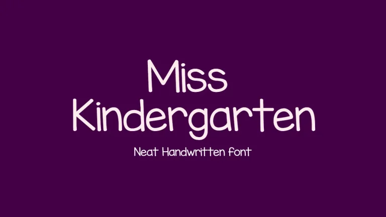Miss Kindergarten Font