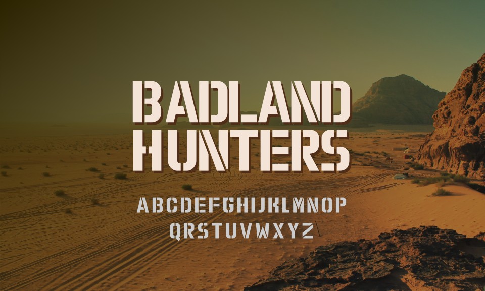 Badland HUnters Font poster1