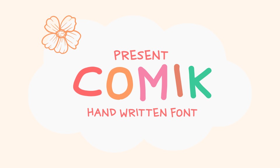 Comik font poster 1