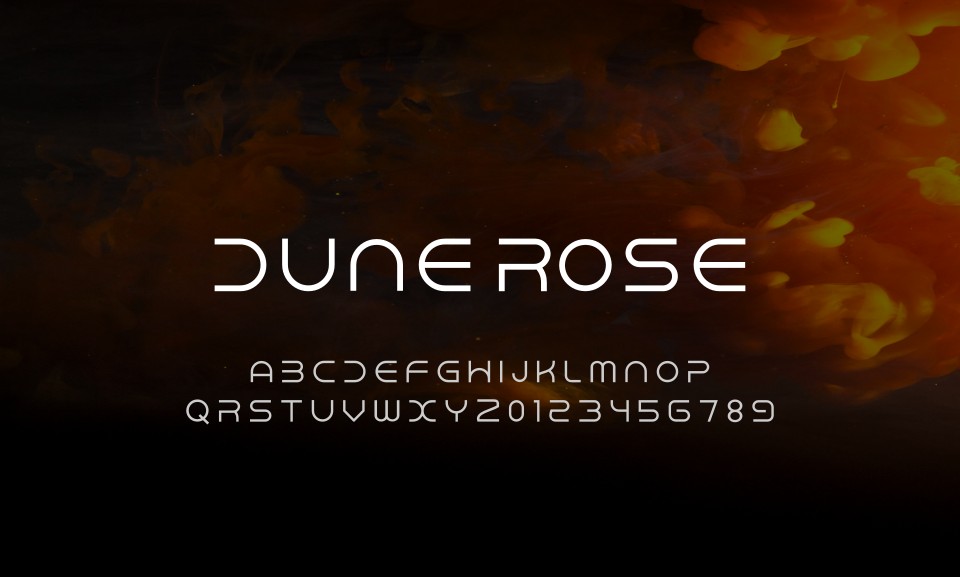 Dune rose font poster 1