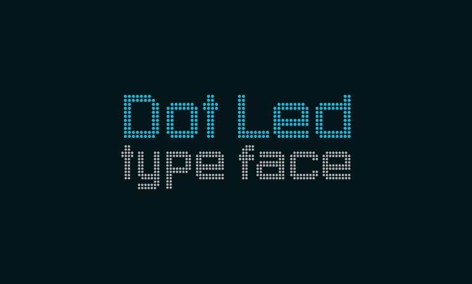 dot led font poster 1