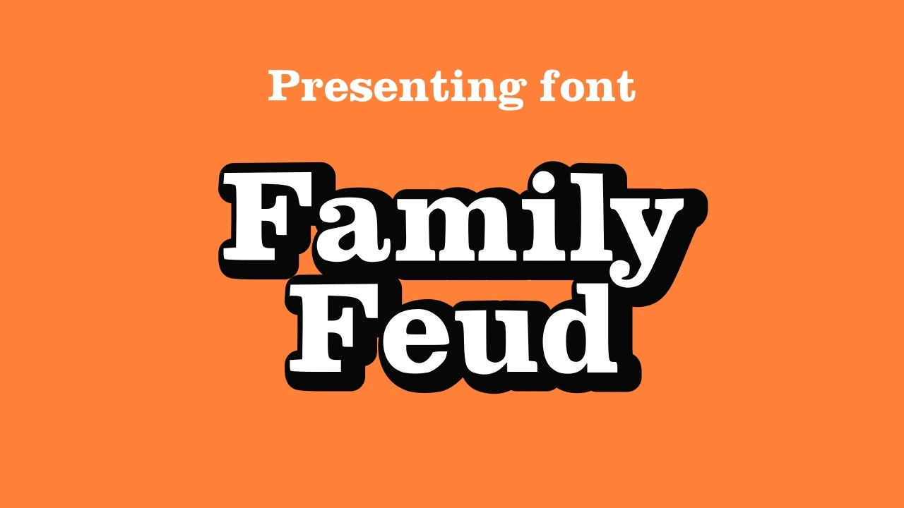 Family Feud Font Free Download