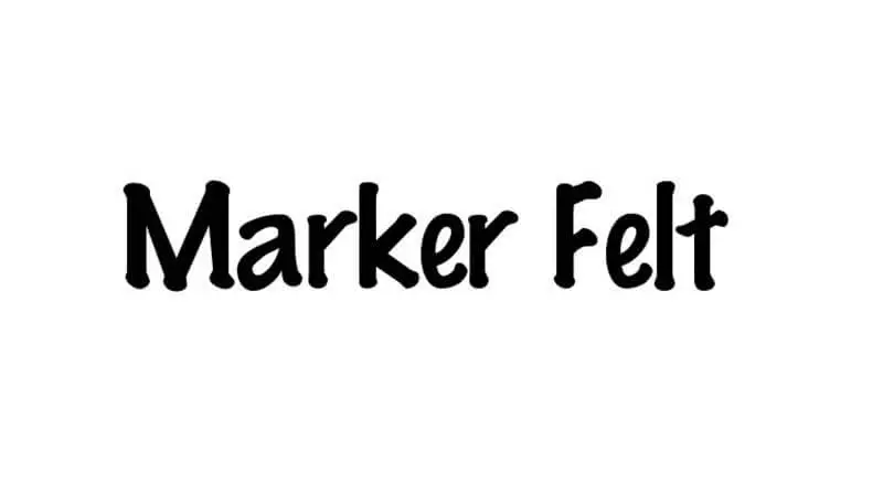 Marker Felt Font