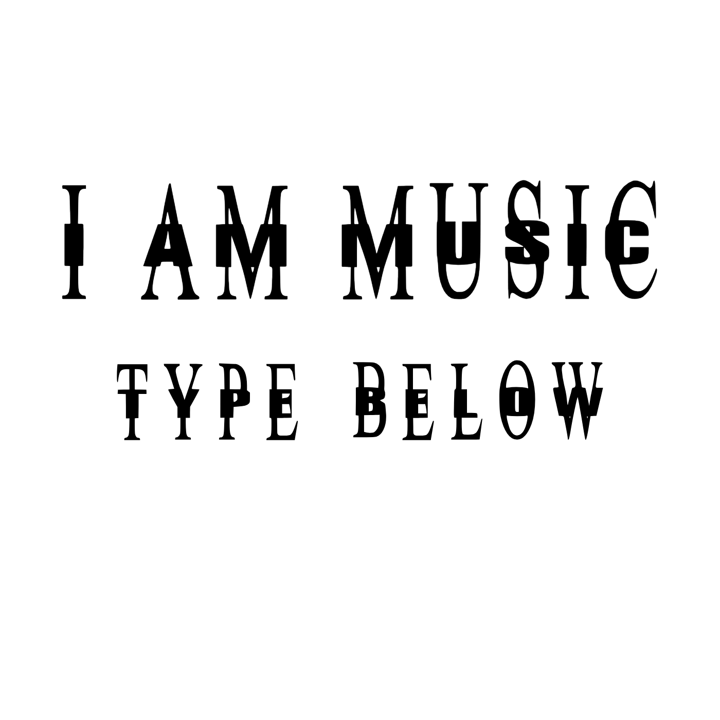 I Am Music Font